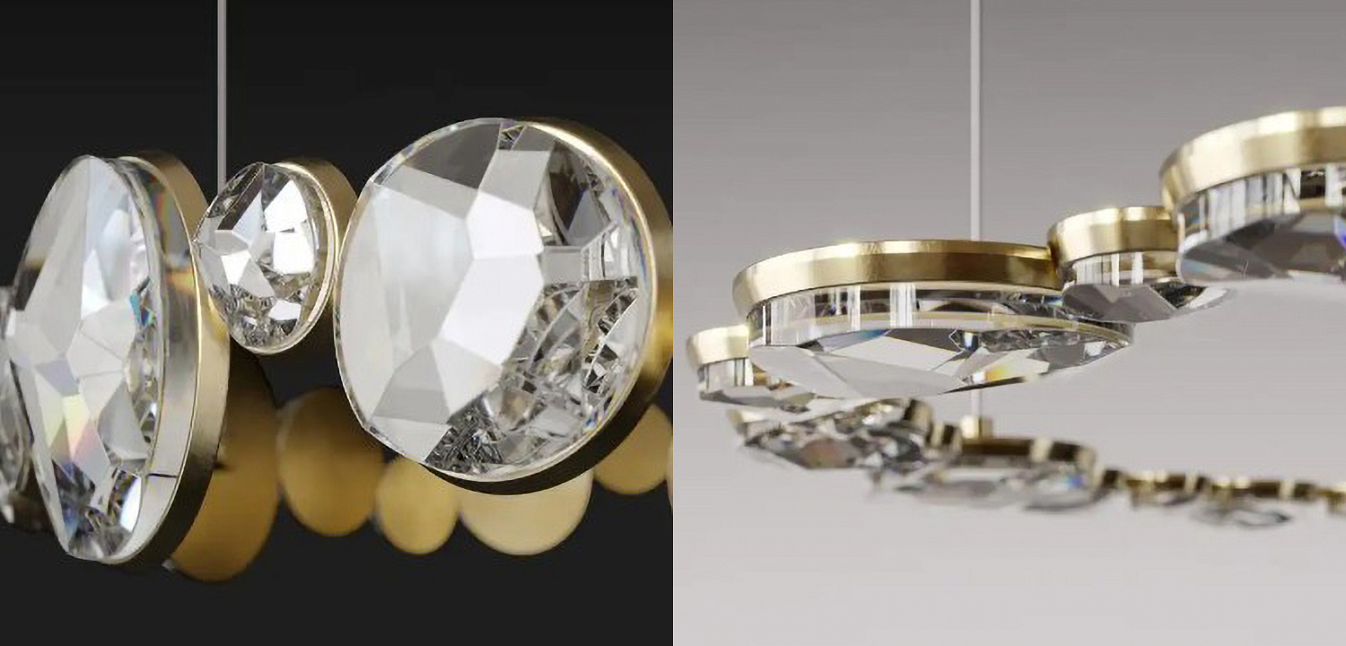 Люстра RING horizontal chandelier with crystals Люстра RING horizontal chandelier with crystals - Loft-Concept в Тюмени