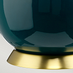 Настольная лампа с коническим дымчато-зелёным абажуром из искусственного шёлка Quintiesse варинант исполнения - 6 | Loft Concept в Тюмени