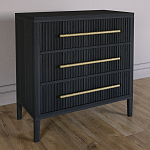 Комод Primo с 3 выдвижными ящиками Черный дуб варинант исполнения - 4 | Loft Concept в Тюмени