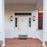 Настенный фонарь цилиндрической формы с рифленым стеклом в золотом каркасе на черном прямоугольном основании Eurofase варинант исполнения - 8 | Loft Concept в Тюмени