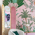 Обои ручная роспись Amazonia Florence Pink dyed silk варинант исполнения - 5 | Loft Concept в Тюмени