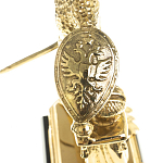 Часы настольные бронзовые из натурального камня Яшма Stone Clock варинант исполнения - 5 | Loft Concept в Тюмени