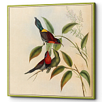 Постер на холсте с изображением птиц и цветов Blooming Birds Poster варинант исполнения - 5 | Loft Concept в Тюмени