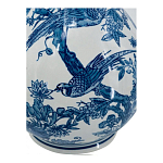 Ваза с мотивами цветущего сада с попугаями Blue Vase Inspired by Nature варинант исполнения - 3 | Loft Concept в Тюмени