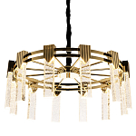 Люстра с прямоугольными хрустальными плафонами Glass Rectangles Gold Chandelier 60 варинант исполнения - 1 | Loft Concept в Тюмени