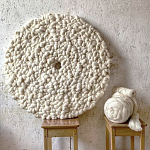 Панно на стену из шерсти мериноса Белый Круг  варинант исполнения - 1 | Loft Concept в Тюмени