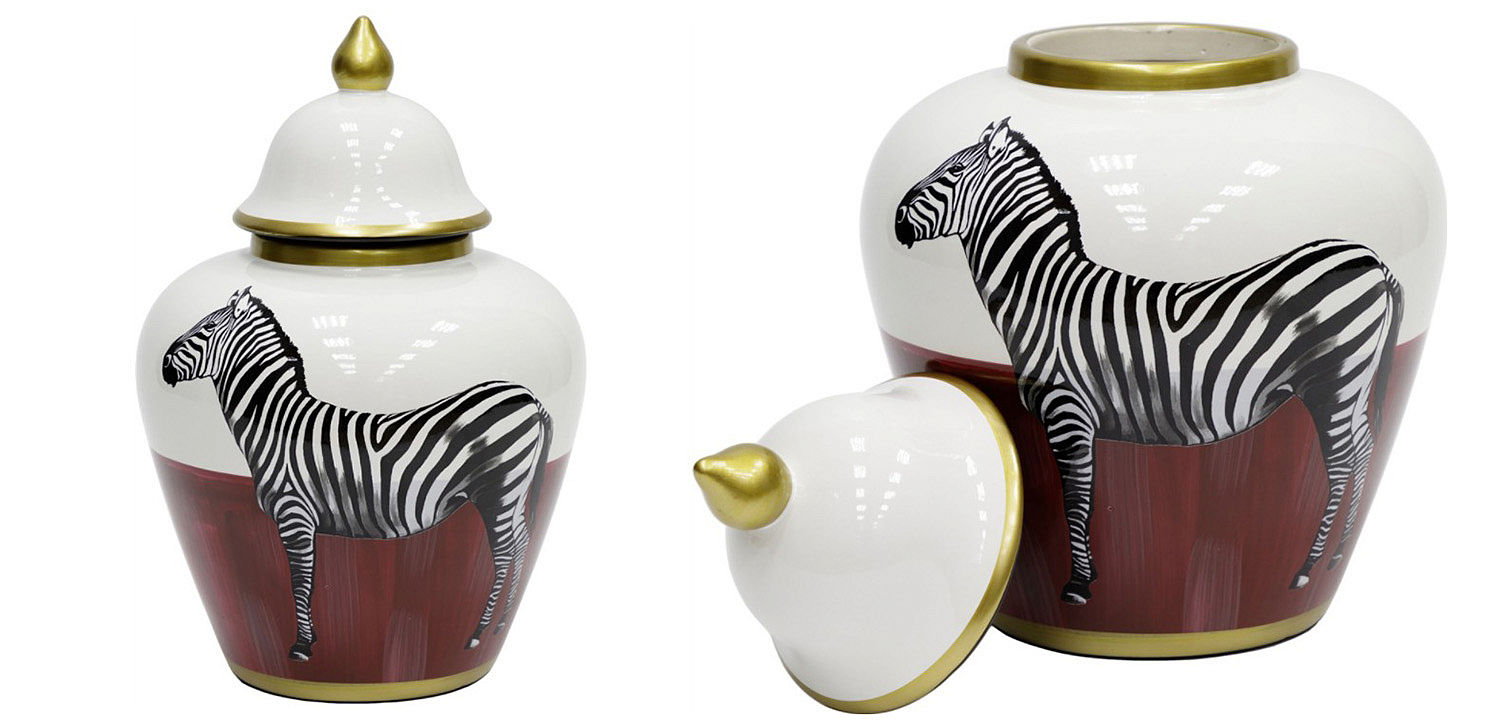 Ваза Zebra Vase white and red Ваза Zebra Vase white and red - Loft-Concept в Тюмени
