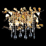 Бра с металлическими лепестками и хрустальными подвесками Leaf Cascade варинант исполнения - 1 | Loft Concept в Тюмени