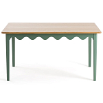 Деревянный обеденный стол Wavy Wooden Dining Table Green варинант исполнения - 2 | Loft Concept в Тюмени
