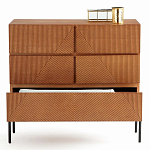 Комод с геометрическим рисунком на ящиках Anders Dark Wood варинант исполнения - 3 | Loft Concept в Тюмени