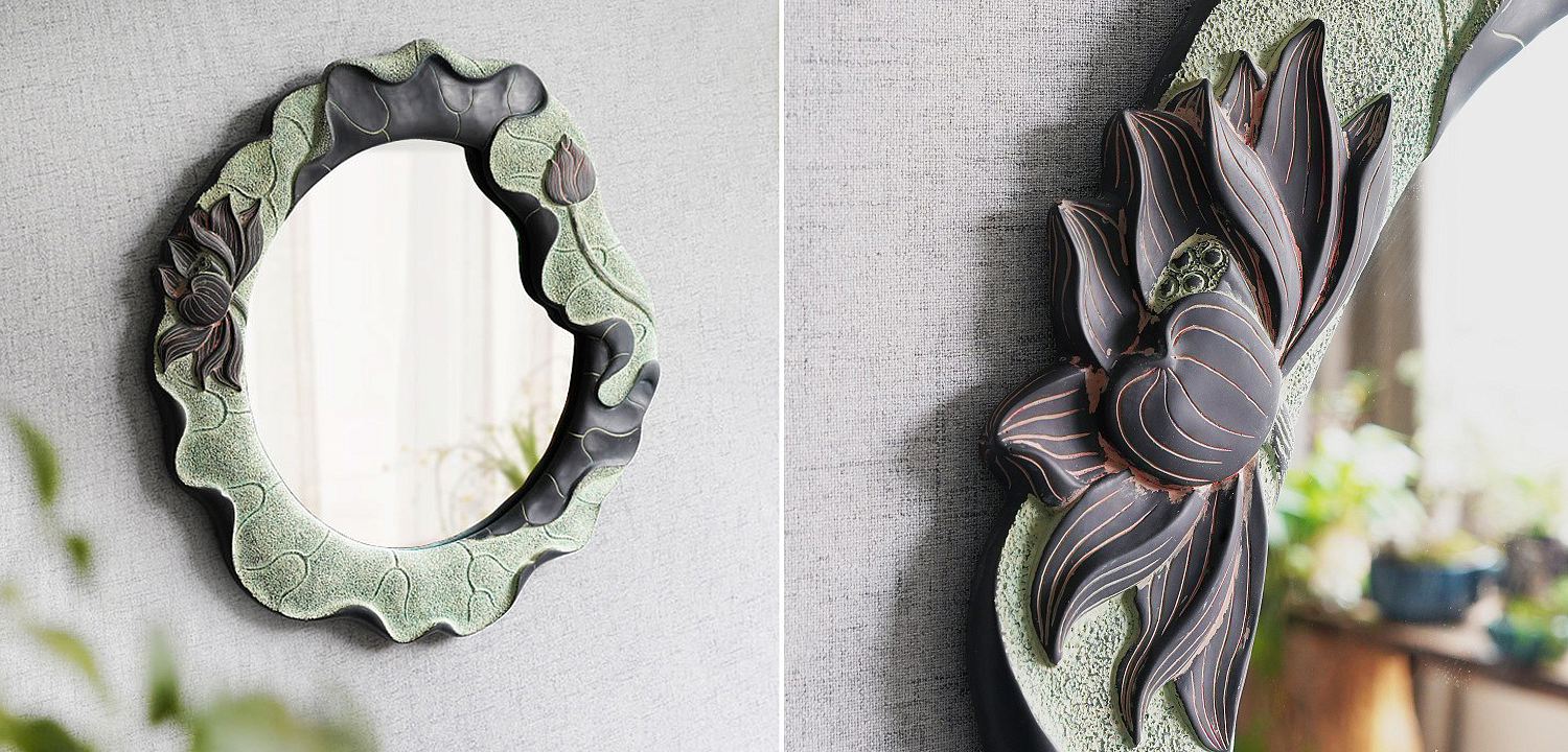 Зеркало Mirror Lotus Flowers circle Зеркало Mirror Lotus Flowers circle - Loft-Concept в Тюмени