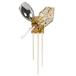 Бра с 2-мя плафонами из стекла и металла и вертикальными подвесками Gilded Mirage  варинант исполнения - 1 | Loft Concept в Тюмени