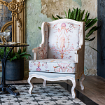 Кресло из массива бука серое с растительным орнаментом Raffael Floral Grey Armchair варинант исполнения - 9 | Loft Concept в Тюмени