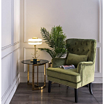 Столик журнальный золотой с темным стеклом Tastiness варинант исполнения - 3 | Loft Concept в Тюмени