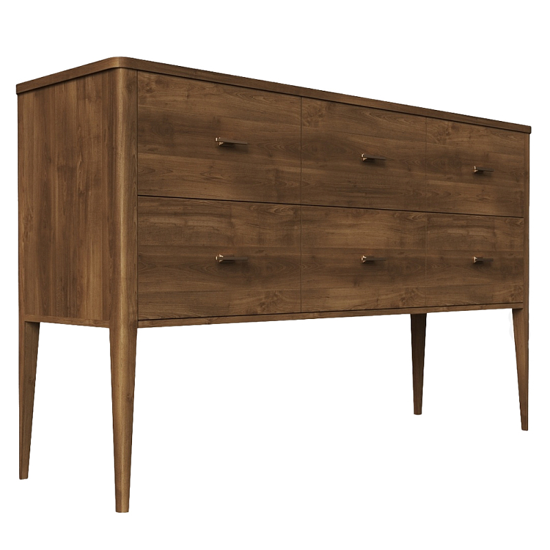 Консоль 6 ящиков из массива бука Tasteful Furniture Серый Коричневый Консоль 6 ящиков из массива бука Tasteful Furniture Серый Коричневый в Тюмени | Loft Concept