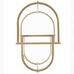 Комплект из 2-х приставных столиков на металлическом основании цвета латунь Ambassador варинант исполнения - 3 | Loft Concept в Тюмени