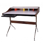 Письменный стол с 2-мя чёрными выдвижными ящиками и нишей с цветными разделителями Ballan варинант исполнения - 2 | Loft Concept в Тюмени