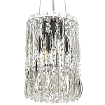 Подвесной светильник с металлическими и хрустальными подвесками Bonnay Crystal Chrome Hanging Lamp варинант исполнения - 1 | Loft Concept в Тюмени
