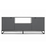ТВ-тумба цвета графит с  2-мя дверцами и ящиком Strict Lines варинант исполнения - 2 | Loft Concept в Тюмени