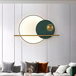 Бра светодиодное круглое в оттенках бронзового и зеленого цвета Kosmikos варинант исполнения - 1 | Loft Concept в Тюмени