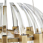 Люстра круглая с прозрачными элементами в форме полумесяца Crystal Crescent варинант исполнения - 1 | Loft Concept в Тюмени