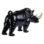 Статуэтка черный носорог с золотыми рогами Golden Horned Black Rhino варинант исполнения - 3 | Loft Concept в Тюмени