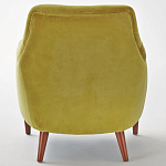 Кресло велюровое горчичного цвета Diaspro Mustard Armchair варинант исполнения - 2 | Loft Concept в Тюмени