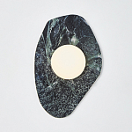 Бра с каменным основанием и плафоном из стекла в форме шара Shaw Marble Lighting варинант исполнения - 2 | Loft Concept в Тюмени