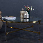 Кофейный столик со столешницей из стекла Crossy варинант исполнения - 6 | Loft Concept в Тюмени