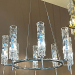 Люстра подвесная круглая с 8-ю цилиндрическими плафонами из стекла LIAISON варинант исполнения - 2 | Loft Concept в Тюмени