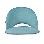 Барный стул со спинкой на 4-х деревянных ножках Голубой Велюр Ava Charm варинант исполнения - 2 | Loft Concept в Тюмени