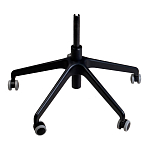 Стул с мягкой оранжевой обивкой из велюра и подъемно-поворотным механизмом на черных колесиках Harper Orange варинант исполнения - 6 | Loft Concept в Тюмени