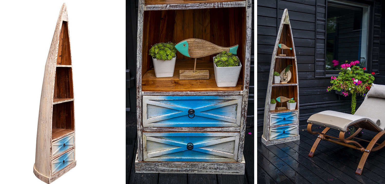 Стеллаж Old Boat White and Blue Стеллаж Old Boat White and Blue - Loft-Concept в Тюмени