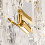 Люстра круглая с прозрачными стержнями разной длины Textured Glass Chandelier варинант исполнения - 6 | Loft Concept в Тюмени