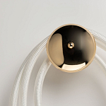 Бра с круглым золотистым основанием и белыми изогнутыми световыми линиями Luke Lampco Tracer Lamp варинант исполнения - 5 | Loft Concept в Тюмени