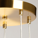 Люстра с 5-ю матовыми белыми стеклянными плафонами волнообразной формы Lucid Rain  варинант исполнения - 9 | Loft Concept в Тюмени