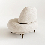 Кресло Vinsen обивка букле молочного цвета варинант исполнения - 2 | Loft Concept в Тюмени