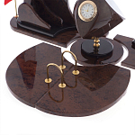 Настольный письменный набор из природного камня обсидиана коричневого Team leader варинант исполнения - 4 | Loft Concept в Тюмени