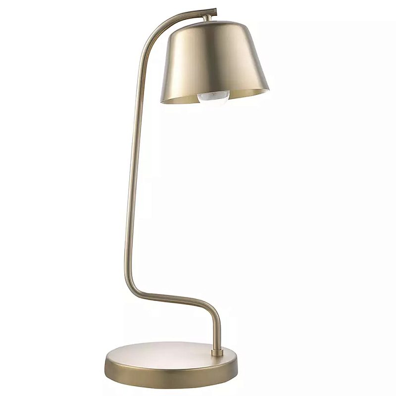 Настольная лампа золотистая на изогнутом основании Golden Lamp on Curved Base Золотой Настольная лампа золотистая на изогнутом основании Golden Lamp on Curved Base Золотой в Тюмени | Loft Concept