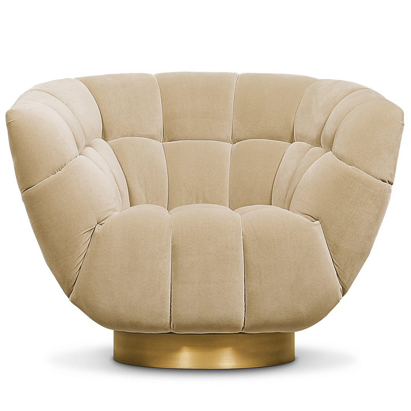 Кресло BRABBU Essex Armchair Бежево-серый Латунь Кресло BRABBU Essex Armchair Бежево-серый Латунь в Тюмени | Loft Concept