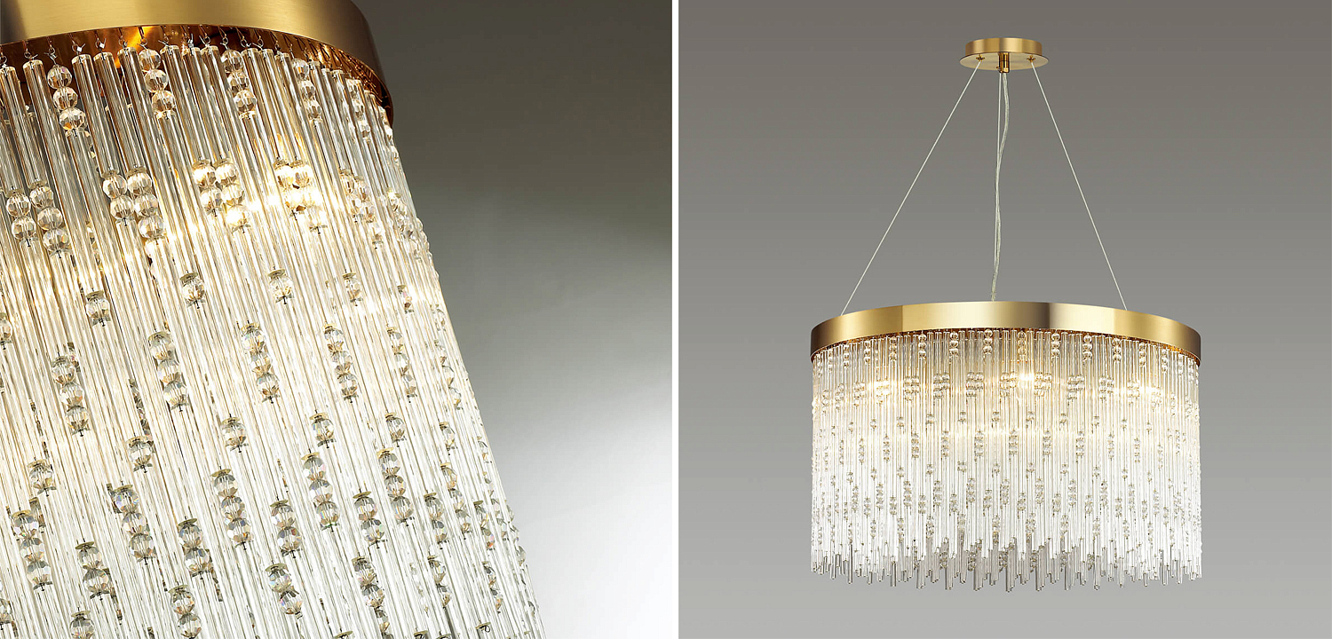 Люстра Hailstorm Rain Kerri Chandelier gold 60 Люстра Hailstorm Rain Kerri Chandelier gold 60 - Loft-Concept в Тюмени
