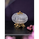 Конфетница из прозрачного рельефного стекла Eden Garden варинант исполнения - 5 | Loft Concept в Тюмени