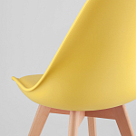 Стул с основой из пластика и мягким сиденьем Arvika Yellow варинант исполнения - 6 | Loft Concept в Тюмени