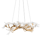 Люстра подвесная с прозрачными стеклянными птичками на ветвях Диаметр 80 см Serip Voa варинант исполнения - 1 | Loft Concept в Тюмени
