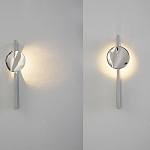 Бра с круглым зеркальным диском на прямоугольном соновании Reflection Circle Glow варинант исполнения - 4 | Loft Concept в Тюмени