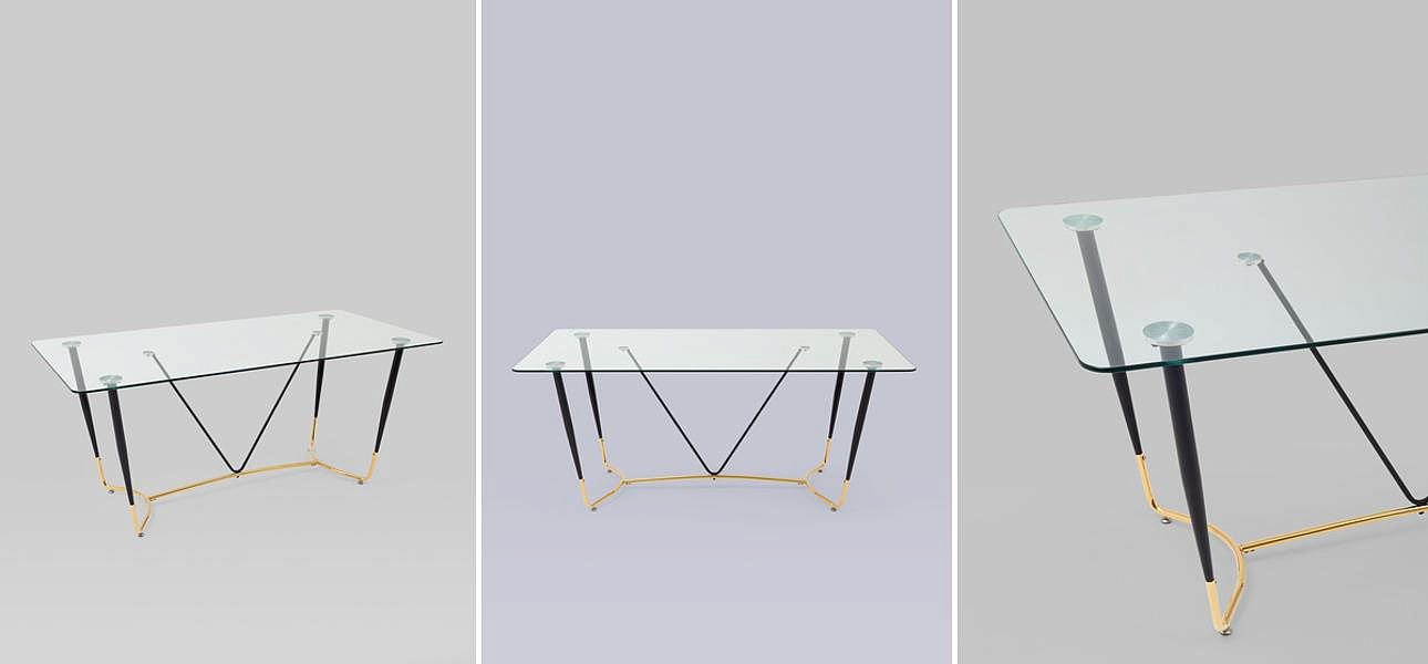 Стол обеденный Garland Collection стеклянная столешница Стол обеденный Garland Collection стеклянная столешница - Loft-Concept в Тюмени