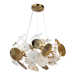 Люстра с белыми и золотистыми цветами Dahlia Flowers Lamp варинант исполнения - 3 | Loft Concept в Тюмени