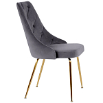 Стул в серой велюровой обивке Ward Grey Velour Chair варинант исполнения - 3 | Loft Concept в Тюмени