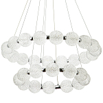 Светодиодная двухъярусная кольцевая люстра хром Crystal Globule Chandelier Chrome варинант исполнения - 1 | Loft Concept в Тюмени