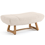 Оттоманка с обивкой букле Lino White Boucle Ottoman варинант исполнения - 1 | Loft Concept в Тюмени